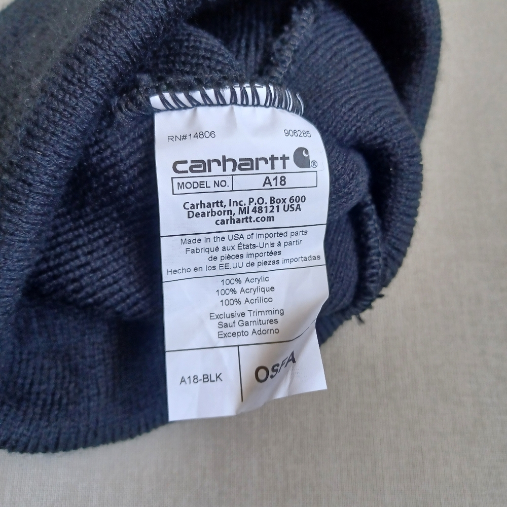 Carhartt Black Knit Beanie - Picture 5 of 5